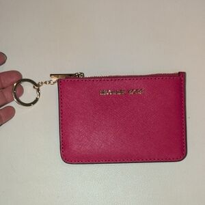 Michael Kors Fuchsia / Pink   Card Holder Key Chain